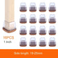 16PCS Transparent Table Chair Leg Protectors Caps Round Square for Furniture Foot Legs Cover Floor Protector with Felt Bottom - HASHTAG