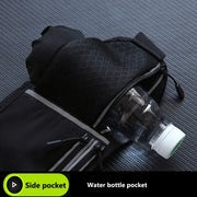 Luan Miao Sports Waist Pack - Black & White, Waterproof Polyester, Adjustable Strap, Multi-Pocket Design for Running, Hiking, and Fitness, Outdoor Gear | Adjustable Waist Pack | Durable Zipper Closure, Running Gear HASHTAG