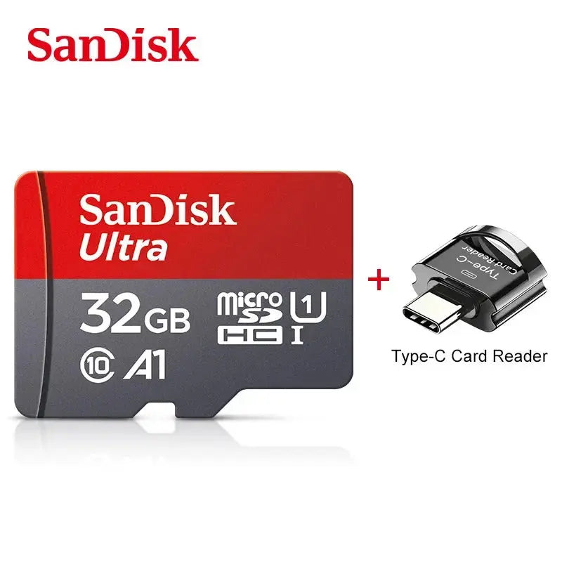 SanDisk Ultra MicroSD Card 32GB MicroSDHC A1 UHS-I Class10 64GB 128GB 256GB 512GB 1TB MicroSDXC Perfect for Full HD Video HASHTAG
