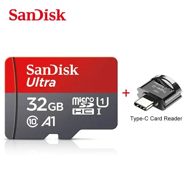 SanDisk Ultra MicroSD Card 32GB MicroSDHC A1 UHS-I Class10 64GB 128GB 256GB 512GB 1TB MicroSDXC Perfect for Full HD Video HASHTAG