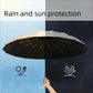 12 Bone Black Glue Fully Automatic Umbrella With Thick And Durable Keel Three Fold Umbrella UV Resistant Folding Umbrella - HASHTAG