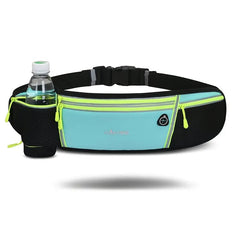 Luan Miao Sports Waist Pack - Black & White, Waterproof Polyester, Adjustable Strap, Multi-Pocket Design for Running, Hiking, and Fitness, Outdoor Gear | Adjustable Waist Pack | Durable Zipper Closure, Running Gear HASHTAG