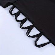 Criss Cross Mock Neck Tank Dress, Sexy Sleeveless Split Dress, Women's Clothing HASHTAG