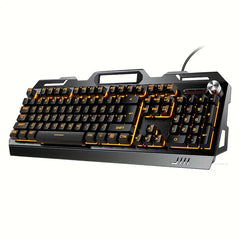 YINDIAO V2 Computer Wired Keyboard E-sports Gaming Typing Office Universal USB Plug-in Hair Light Keyboard Available For Windows System HASHTAG