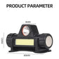 Rechargeable COB LED USB Headlamp Strong Magnetic Powerful Headlight Super Bright Waterproof Head Torch For Outdoor Fishing 