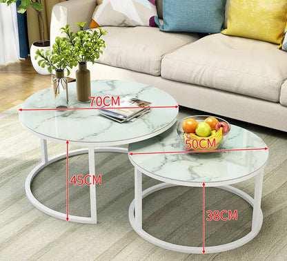 Simple Home Balcony Round Coffee Table - HASHTAG