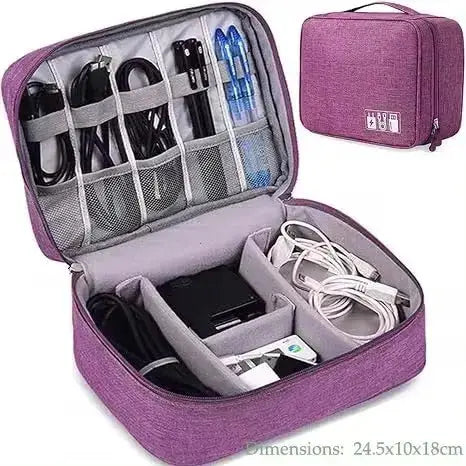 Cable Storage Bag Waterproof Digital Electronic Accessories Organizer Portable Travel Cable Organizer Case for cable Charger HASHTAG