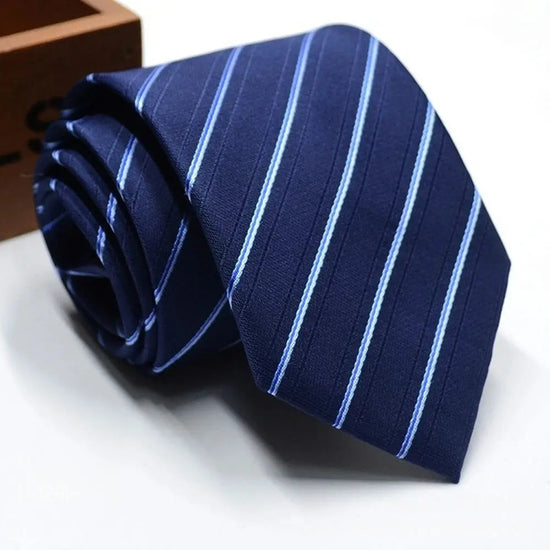 Classic Stripe Necktie Men Business Formal Wedding Tie 8Cm Blue Black Pink Red Neck Ties Fashion Shirt Dress Accessories