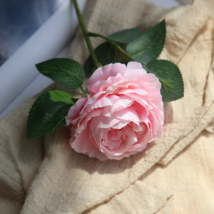 Artificial Silk Flower Single Short Branch Rose Liebe - Making Life Easier