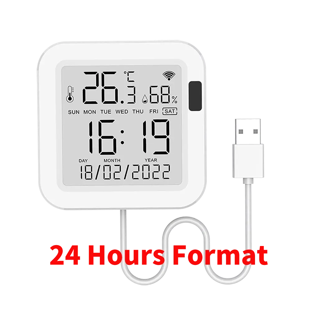 Smart Thermometer hygrometer Tuya WiFi Temperature and Humidity Sensor With Backlight APP Remote Control Work with Tuya Alexa - My Hashtag Shop