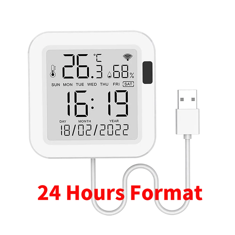 Smart Thermometer hygrometer Tuya WiFi Temperature and Humidity Sensor With Backlight APP Remote Control Work with Tuya Alexa - My Hashtag Shop