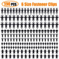190pcs Car Retainer Clips 6 Size Plastic Fasteners Kit Auto Trim Panel Clip Mixed Car Body Bumper Rivet Set - HASHTAG