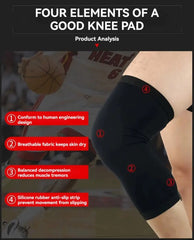 1Pcs Basketball Sports Knee Pads Unisex Elastic Knitted  Compression Leg Warmers for Outdoor Running Cycling Mountaineering HASHTAG