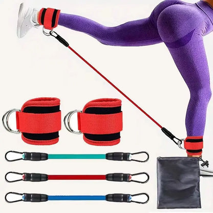 Ankle Strap Resistance Bands Hip Leg Strength Pull Rope Fitness Elastic Training Home Yoga Pilate Crossfit Workout Gym Equipment - HASHTAG