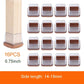 16PCS Transparent Table Chair Leg Protectors Caps Round Square for Furniture Foot Legs Cover Floor Protector with Felt Bottom - HASHTAG