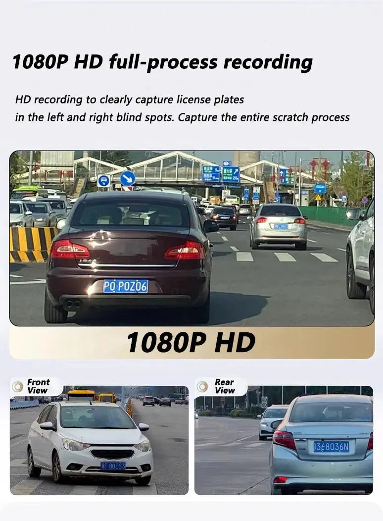 Dashcam 4 canali wifi car dvr cruscotto telecamere per auto way back box modalità parcheggio 24 ore anteriore e posteriore interno 360 dash cam - My Hashtag Shop