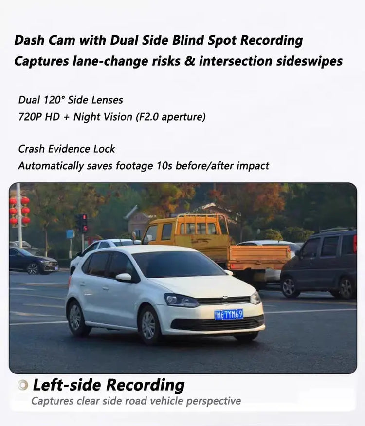 Dashcam 4 canali wifi car dvr cruscotto telecamere per auto way back box modalità parcheggio 24 ore anteriore e posteriore interno 360 dash cam - My Hashtag Shop