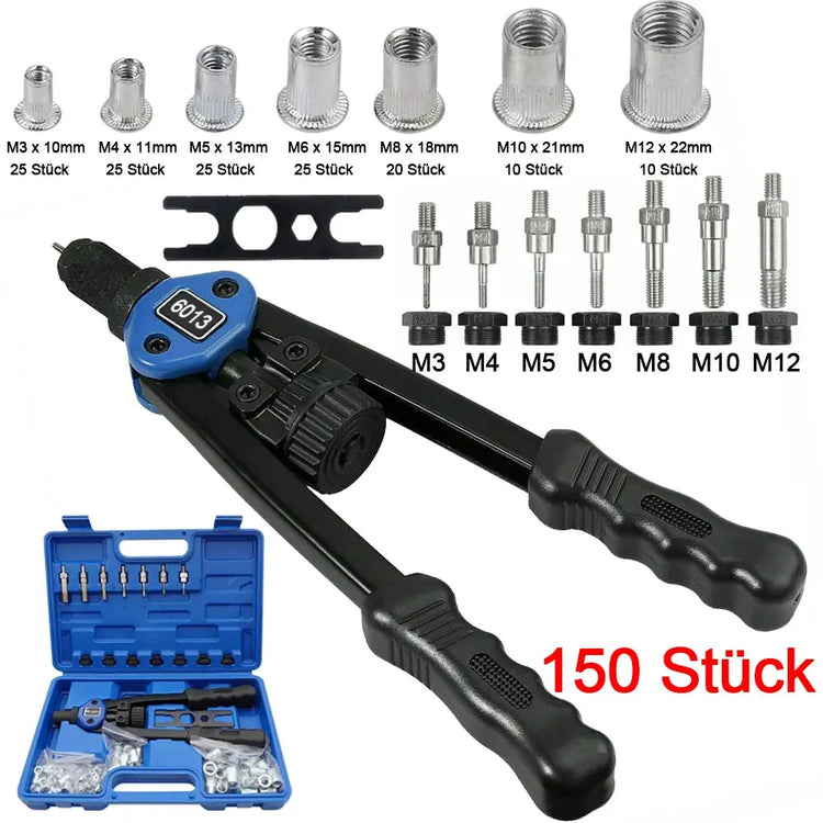 Pinze per Rivetti con 150 Dadi Filettati M3 M4 M5 M6 M8 M10 M12 - My Hashtag Shop