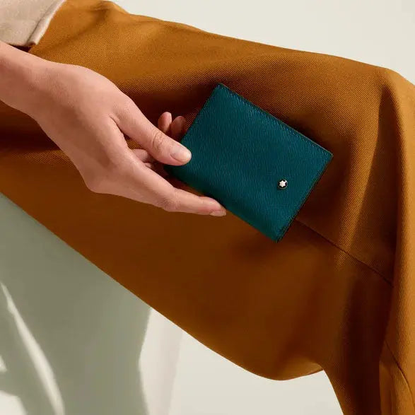 Montblanc portafoglio mini 4 scomparti Sartorial Blu Cipro 198871 Capodagli 1937