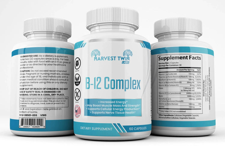 B-12 Complex Vitamin Supplement for Increased Energy & Vitality-1