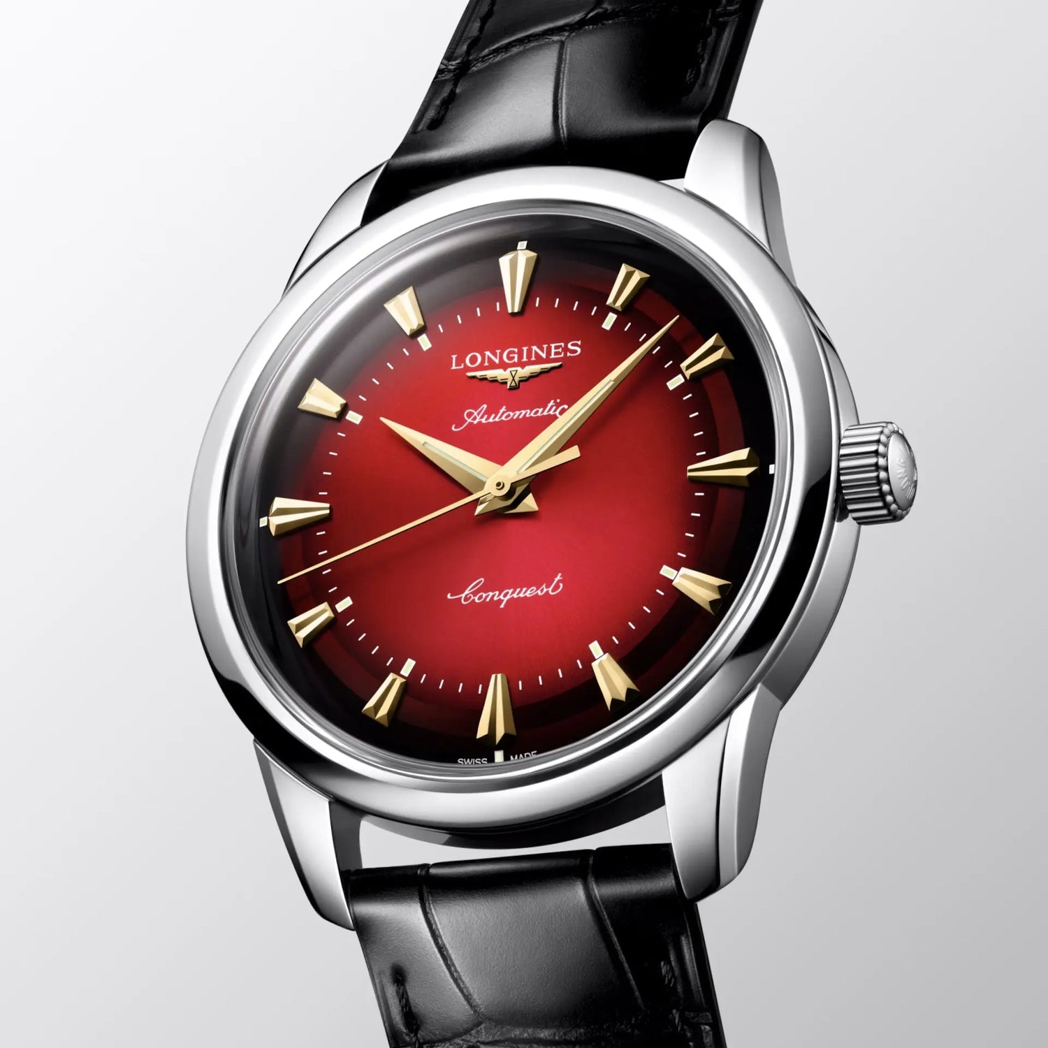 Longines orologio Conquest Heritage Year of the Snake Edition 40mm rosso automatico acciaio L1.651.4.09.2 Capodagli 1937