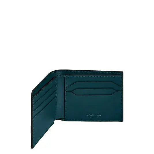 Montblanc portafoglio 6 scomparti con porta carte amovibile Soft blu legion 198745 Capodagli 1937