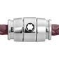 Montblanc bracciale in acciaio a 3 anelli e pelle Meisterstück Cassis misura L 13431368 Capodagli 1937