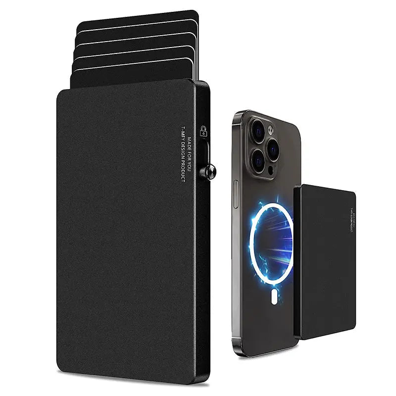 TOYFID All-Aluminum Pop Up Slide Rfid Slim Basic Card personalized wallet for men-0