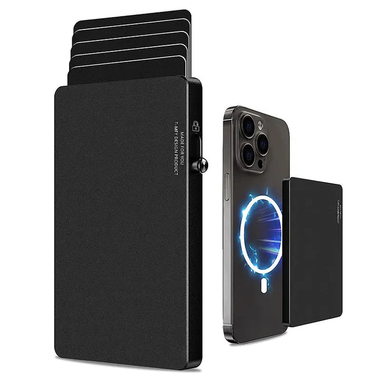 TOYFID All-Aluminum Pop Up Slide Rfid Slim Basic Card personalized wallet for men-0