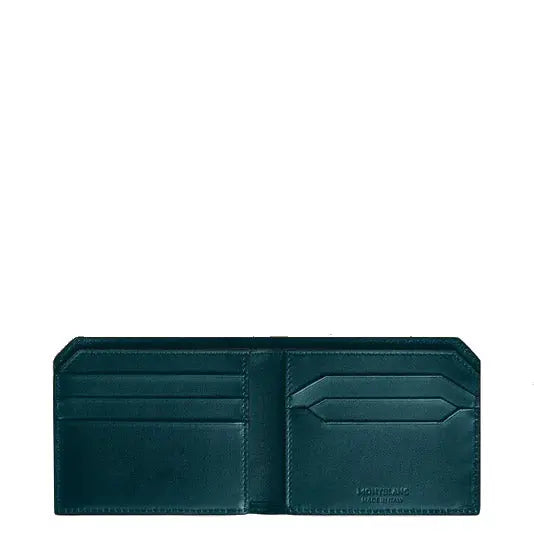 Montblanc portafoglio 6 scomparti con porta carte amovibile Soft blu legion 198745 Capodagli 1937