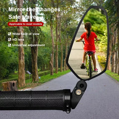 RIDERACE Motorcycle Bar Ends Rear View Mirror HASHTAG
