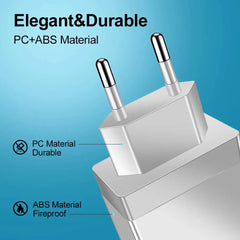 Caricatore USB 3A Carica rapida USB a 4 porte 3.0 Spina UE USA Caricatore per telefono cellulare Adattatore da muro Ricarica rapida portatile per iPhone 16 Pro HASHTAG