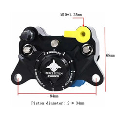 Universal 84mm 2-Piston Front Rear Disc Brake Pump for Scooter RSZ NIU Dirt Bikes for Motorcycle Brake Calipers HASHTAG