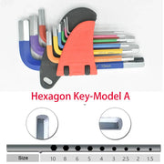 9 Piece Ball End Allen Hex Key Set Color HASHTAG