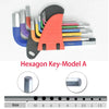 9 Piece Ball End Allen Hex Key Set Color HASHTAG