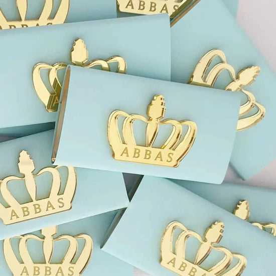 30pcs Personalized Mirror Acrylic Crown Baby - HASHTAG