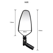 RIDERACE Motorcycle Bar Ends Rear View Mirror HASHTAG