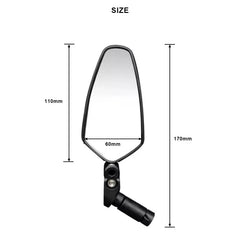 RIDERACE Motorcycle Bar Ends Rear View Mirror HASHTAG