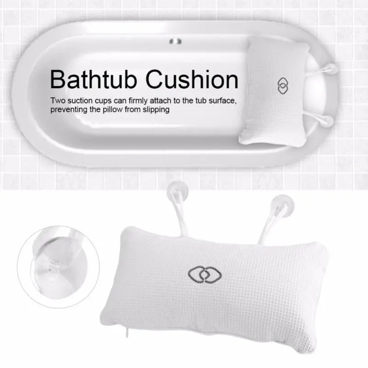 SPA Non-Slip Bath Pillow with Suction Cups Bath Tub Neck Back Support Headrest Pillows Thickened Home Cushion Accersory jacuzzi-7