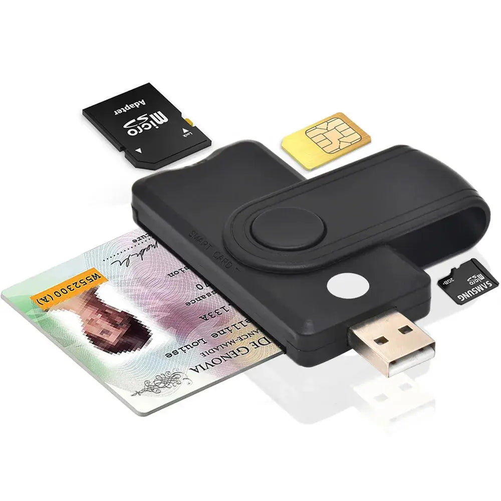UTHAI per Windows 7 8 10 Linux OS, lettore di smart card USB SIM, per scheda bancaria IC/ID EMV SD TF Lettore di schede MMC USB-CCID ISO 7816 - My Hashtag Shop