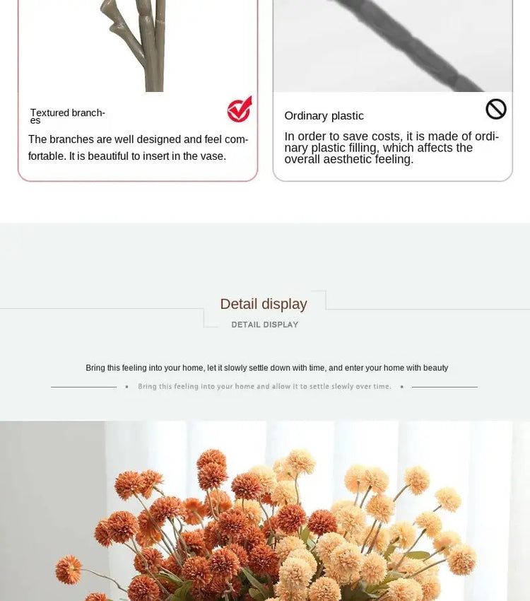 Artificial Flower Dandelion Small Thorn Ball Wedding or Home Decoration Liebe - Making Life Easier