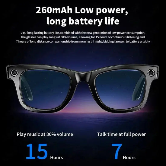 2026 AI Smart Glasses with 8MP Camera Video Recording 20+ Languages Translation Sunglasses Bluetooth Call Music Play Men Women