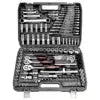 Professional 151-Piece Mechanics Tool Set 1/4\" 3/8\" 1/2\" Drive 24 Tooth Ratchet Socket Wrench Universal Metric CR-V Auto OEM HASHTAG