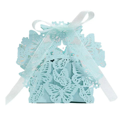 Butterfly Carriage Favor Gift Candy Box  Laser Cut With Ribbon. - HASHTAG