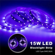 USB Battery Powered 5V Uv Led Strip 2835 Flexible Purple Black Light for Neon Party Decoration HASHTAG
