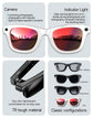 2026 AI Smart Glasses with 8MP Camera Video Recording 20+ Languages Translation Sunglasses Bluetooth Call Music Play Men Women