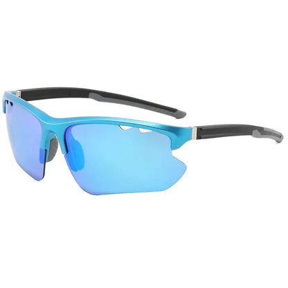 New UV400 PC Semi-Rimless Frame Men Women Riding Sun Glasses Cycling Glasses Men Polarized Sport Sunglasses with logo