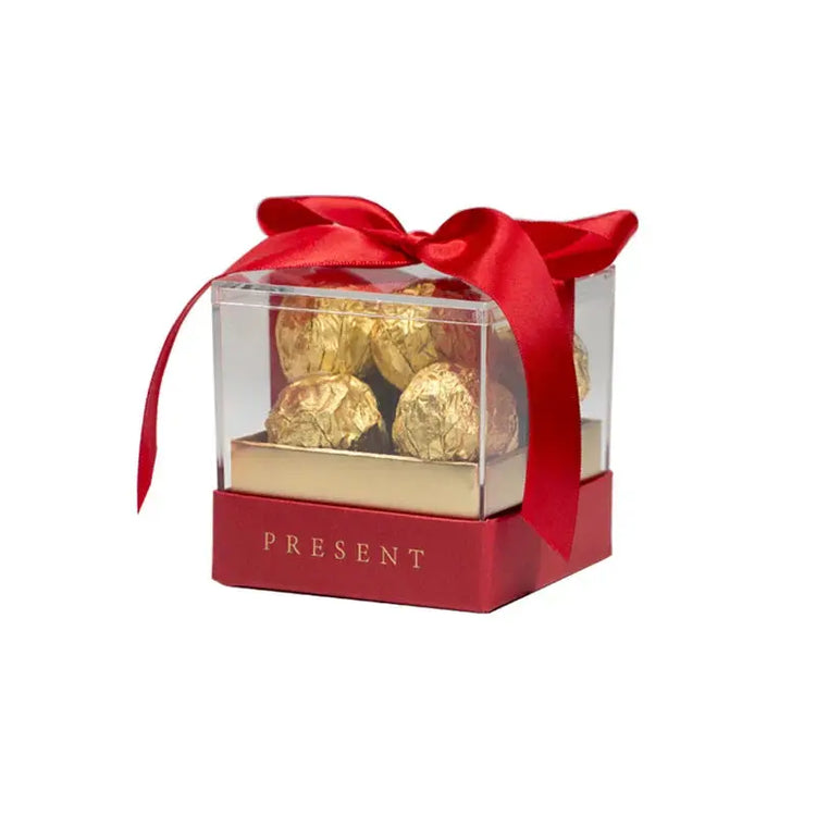 Acrylic Gift Box with Ribbon Transparent. Liebe - Making Life Easier