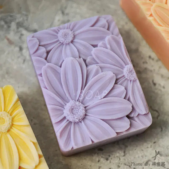 Elegant Sunflower Soap Mold 3D Rectangler - HASHTAG