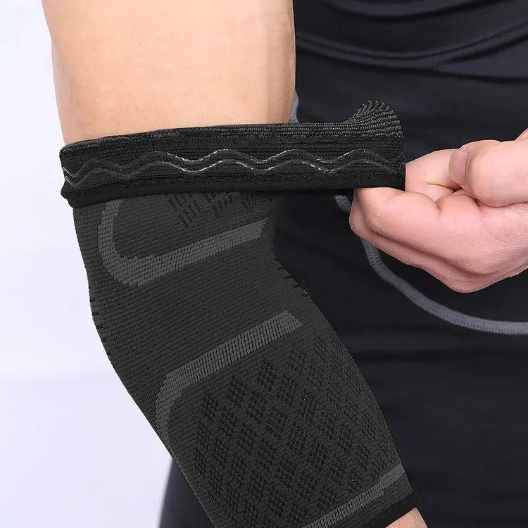 AOLIKES 1PCS Supporto per gomito Elastico Palestra Sport Gomito protettivo Pad Assorbe il sudore Sport Basket Manica del braccio Gomito Tutore - My Hashtag Shop